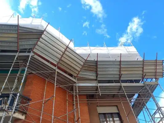 ponteggio realizzato da PMS per progetto residenziale